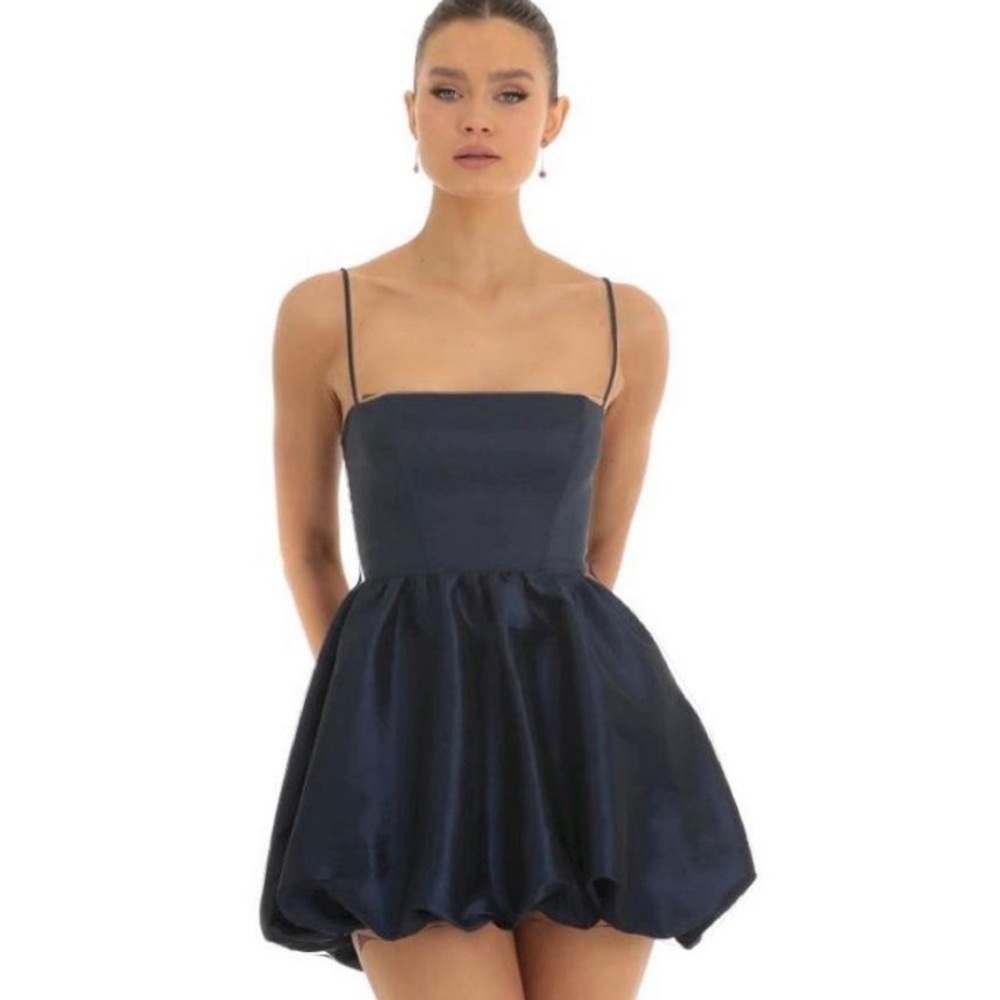 Lucy in the Sky Sold Out Navy Blue Bubble Hem Mini Dress / Occasion/Homecoming